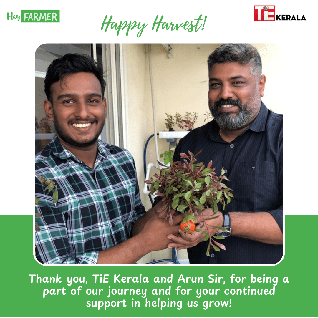 HeyFarmer Celebrates Successful Harvest at TiE Kerala Office, Kochi