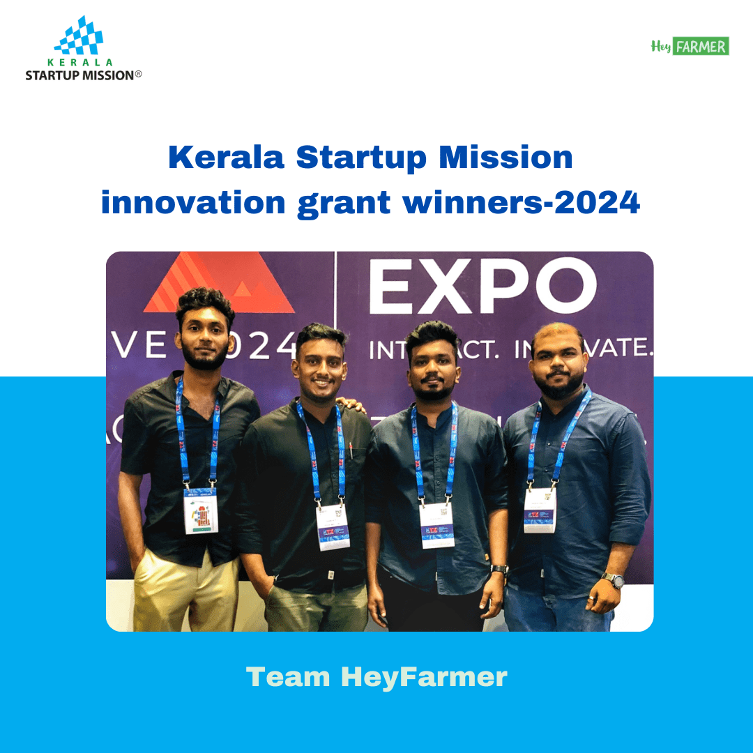 HeyFarmer Awarded ₹3 Lakhs Innovation Grant from Kerala Startup Mission (KSUM)